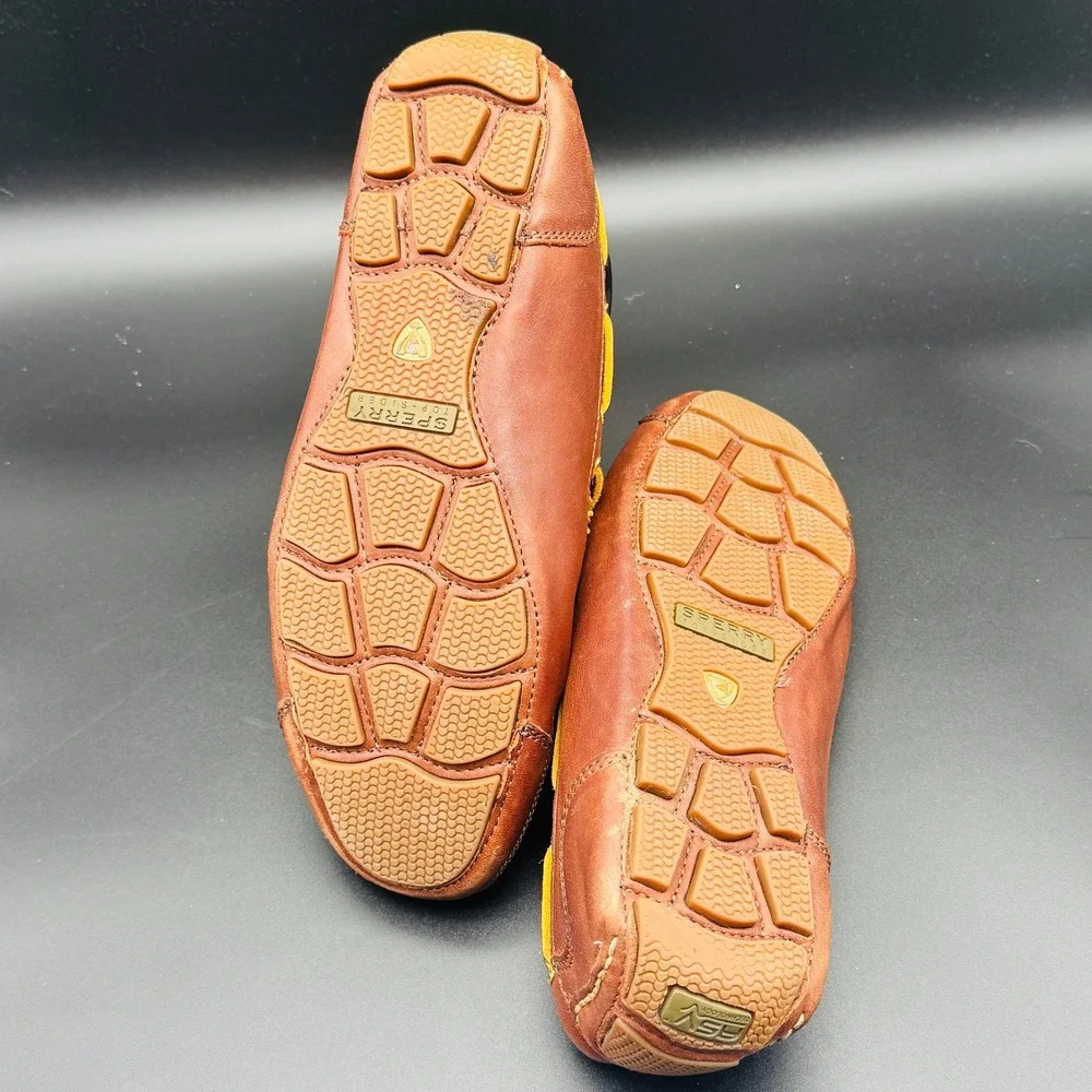 Sperry Gold Cup Driver Loafers Mens 11M Tan Brown Leather Harpswell STS10765